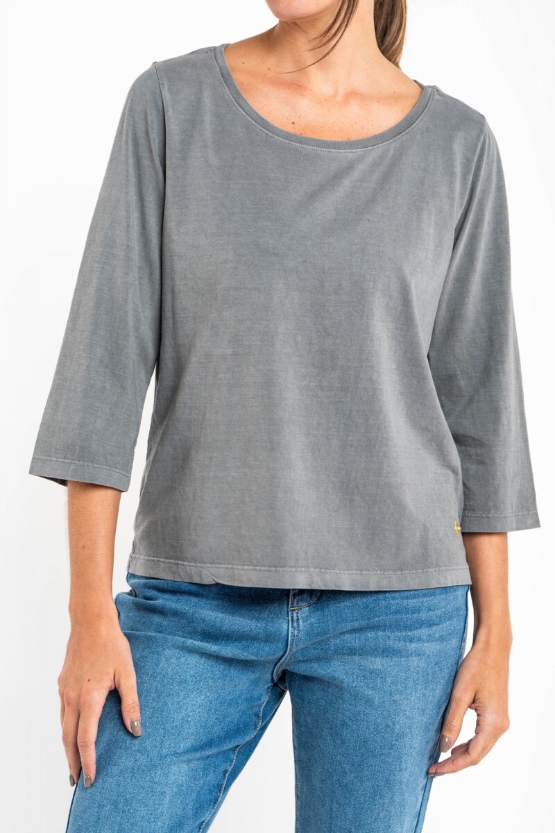 Remera Lavada Grafito