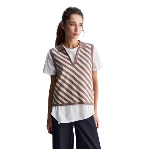 CHALECO GRETA S-XXL TOSTADO
