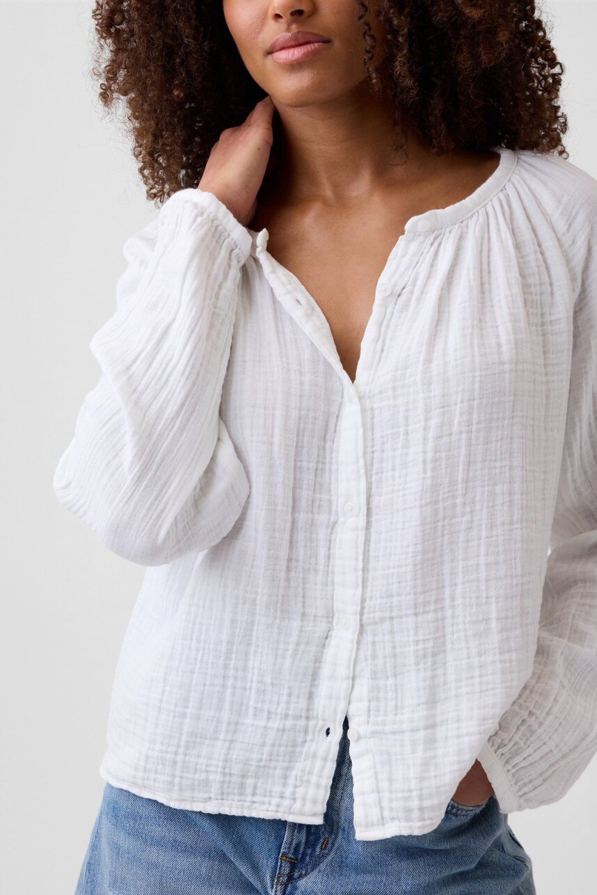 Camisa Muselina Mujer Optic White