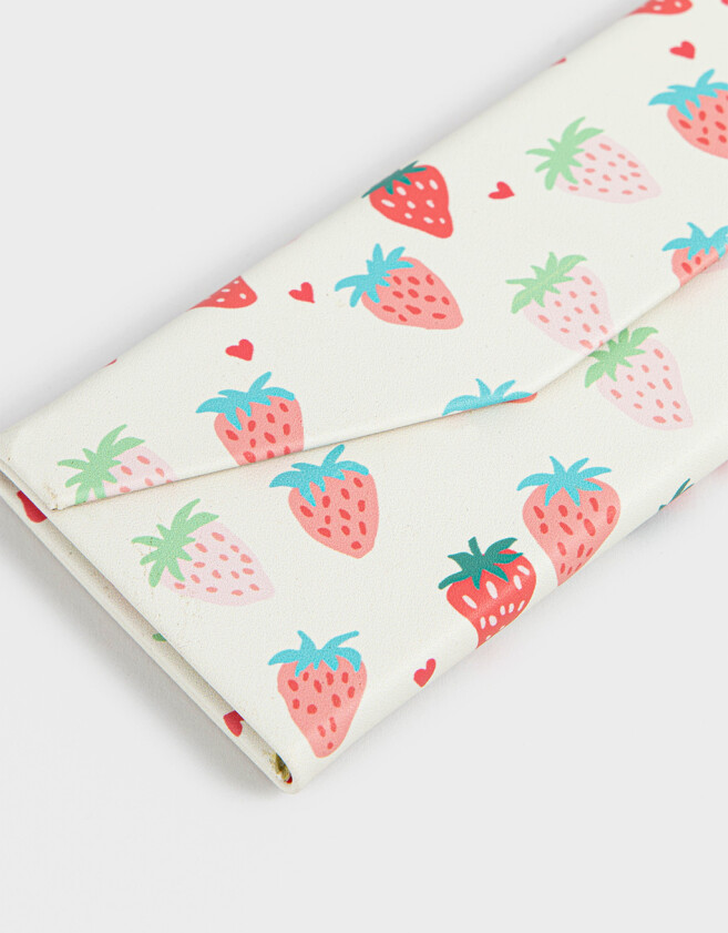 Estuches Anteojos Estampados Estuches De Anteojos Con Frutillitas "berry" - Blanco Crudo