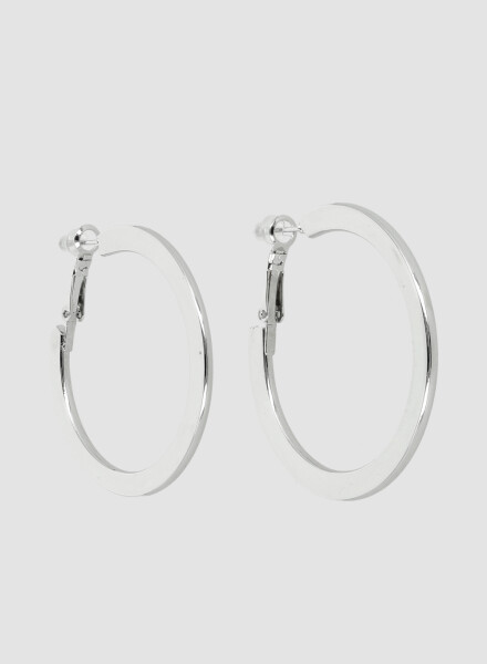 Aros grandes chatos Plata