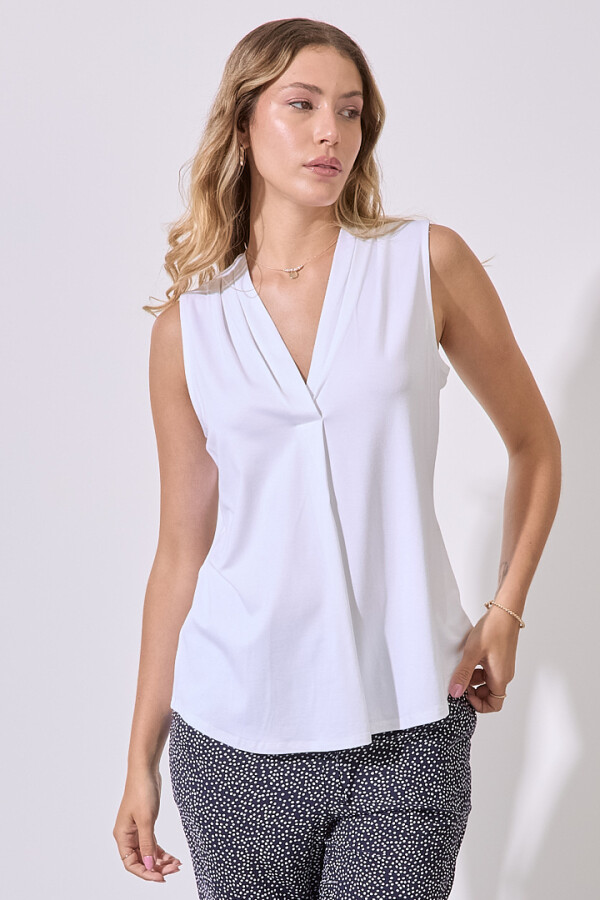 Musculosa Escote V BLANCO