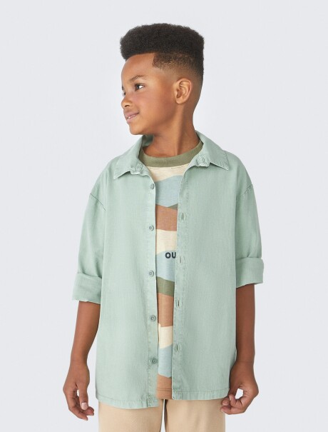 CAMISA INFANTIL DE SARGA INFANTIL VERDE