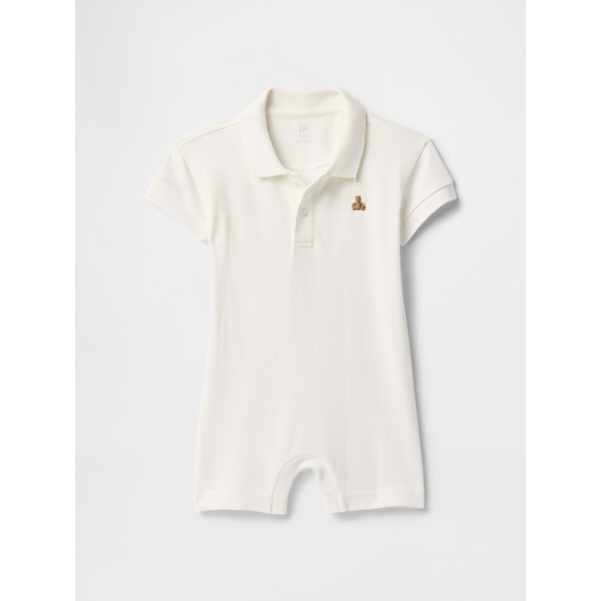 PIQUE POLO SHORTIE - NEW OFF WHITE 