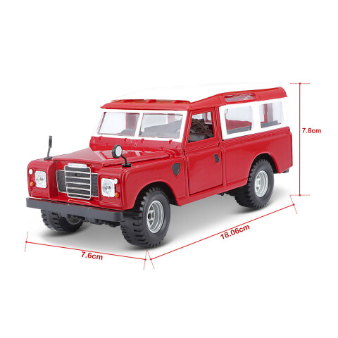 Auto de Colección Bburago Escala 1:24 LAND ROVER ROJO