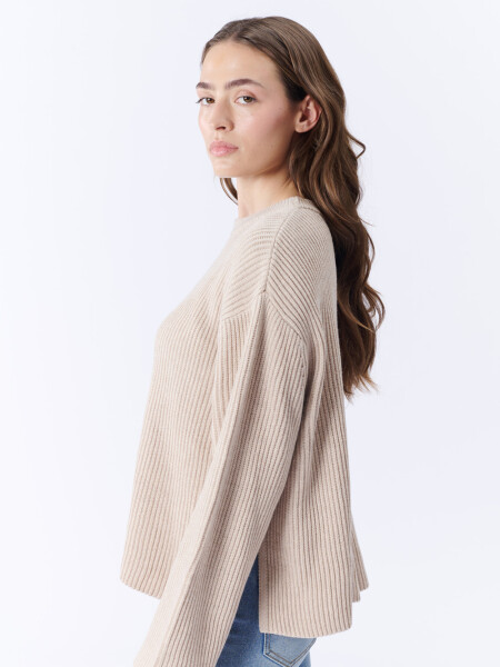 Buzo Punto Ingles Beige Melange