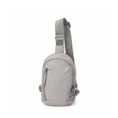 Morral mochila cruzada ajustable con bolsillos Gris