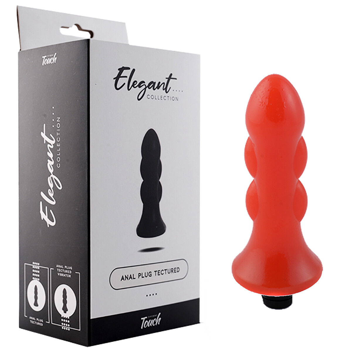 Estaca Anal Texturada Con Micro Vibro - Rojo 
