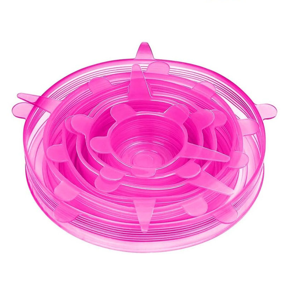 Tapas de silicona Ajustables Reutilizables Set 6 Unidades - Tapas De Silicona Ajustables Reutilizables Set 6 Unidades 