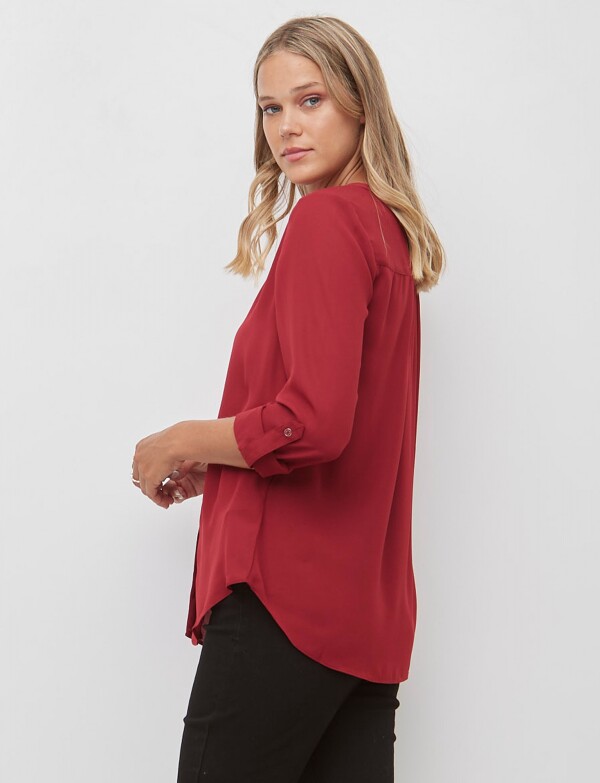 Blusa Botones BORDEAUX