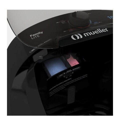 Lavarropas Semiautomático Mueller Family Lite 10Kg. Negro