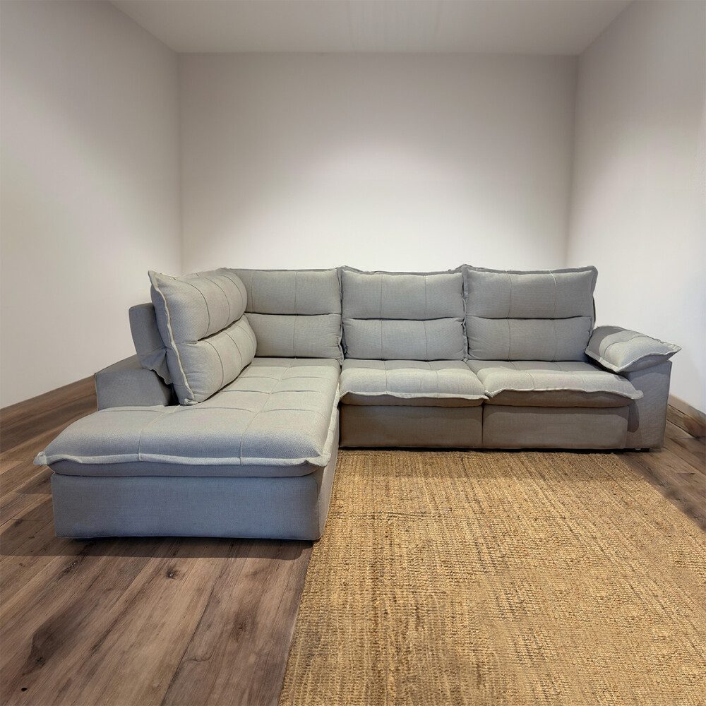 Sillón Cesky con Chaise Gris Derecho