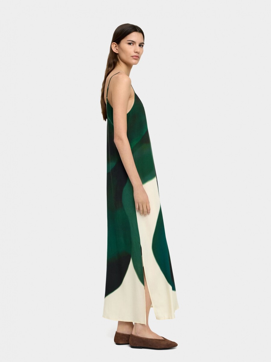 Vestido De Tirantes Estampado multicolor