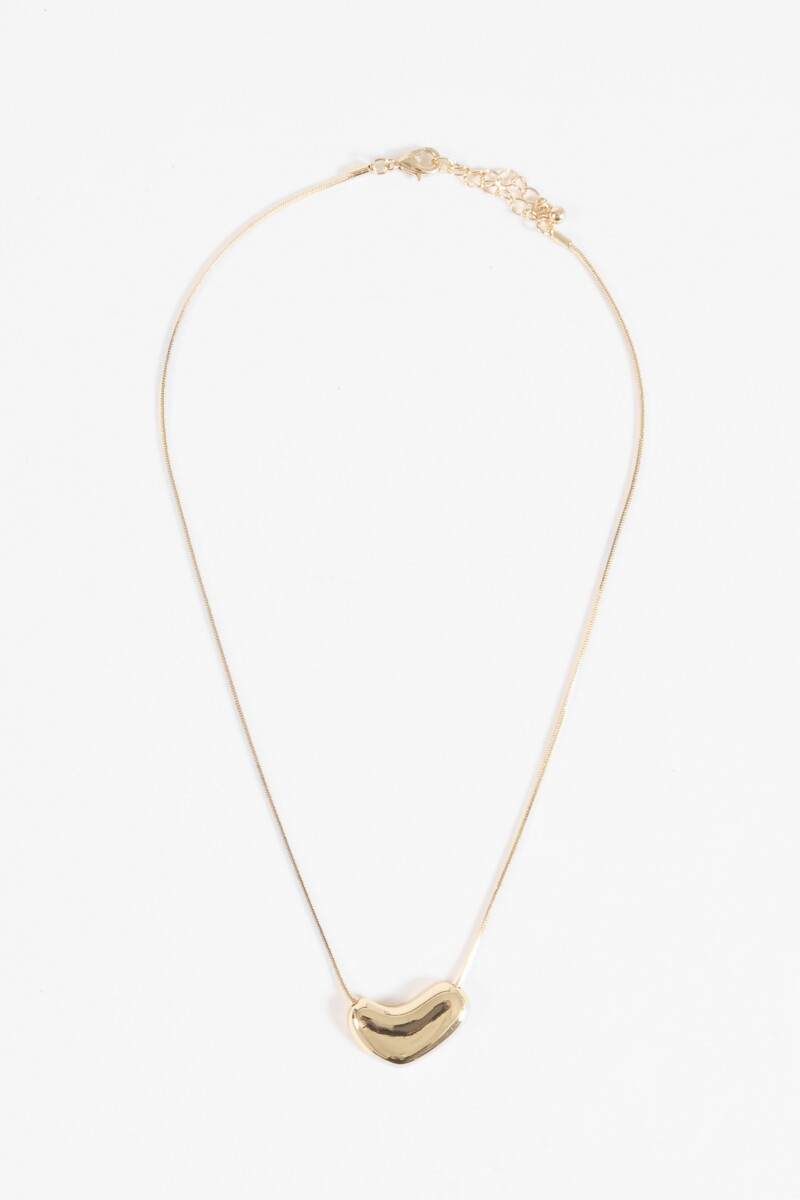 Collar metálico dije bold dorado