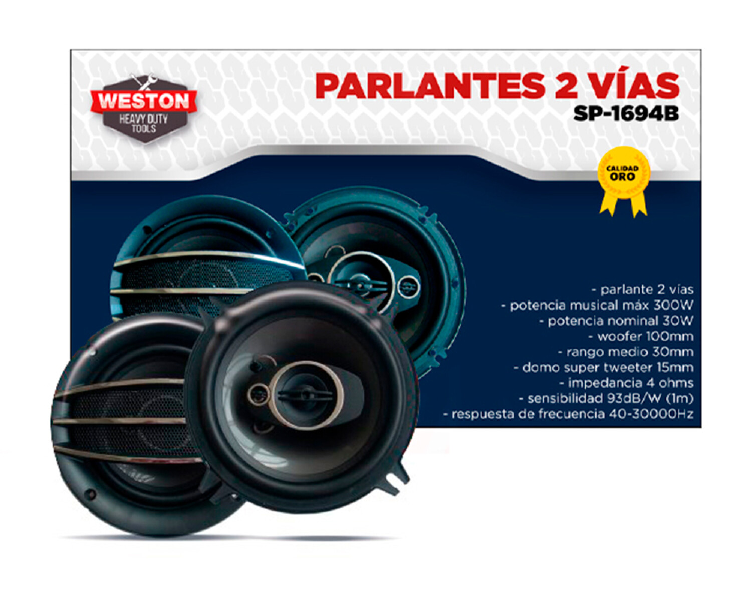 PARLANTE POTENCIA SUBWOOFER - 6 PULGADAS 2 VIAS 400W WESTON 