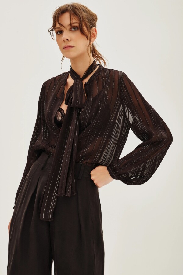 Camisa Maki Scarf Negro