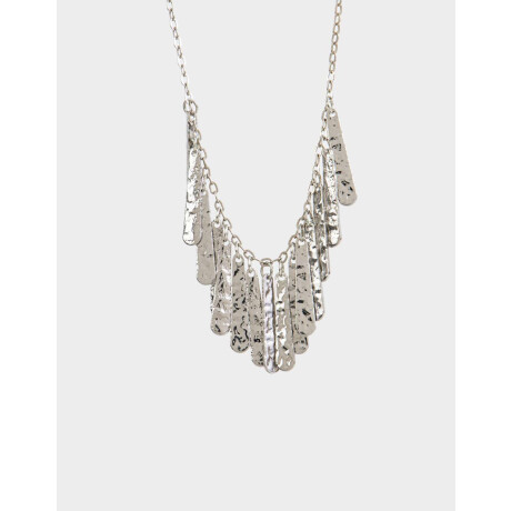 Collar De Metal Plateado