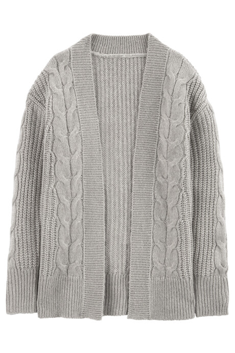 Saco Gris con Diseño de Punto 0
