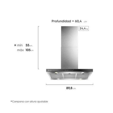 Campana Extractora Electrolux 90 cm EJWL907EXI