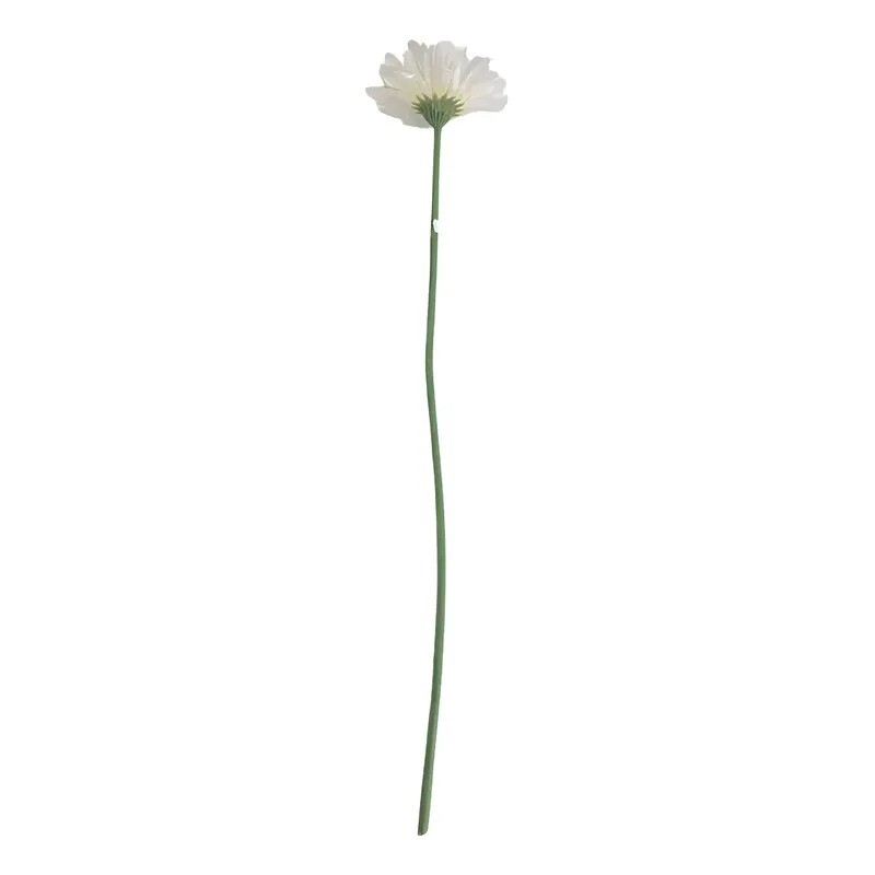 Flor Artificial Gerbera blanca Tallo Largo - PRODUCTO CON DETALLES - Flor Artificial Gerbera blanca Tallo Largo - PRODUCTO CON DETALLES -