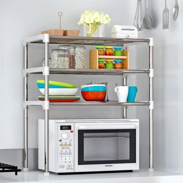Organizador Rack Sobre Mesada Cocina Microondas 3 Niveles Organizador Rack Sobre Mesada Cocina Microondas 3 Niveles