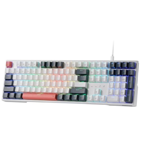 Teclado Gamer Redragon Trundle K668 RGB White Black Teclado Gamer Redragon Trundle K668 RGB White Black
