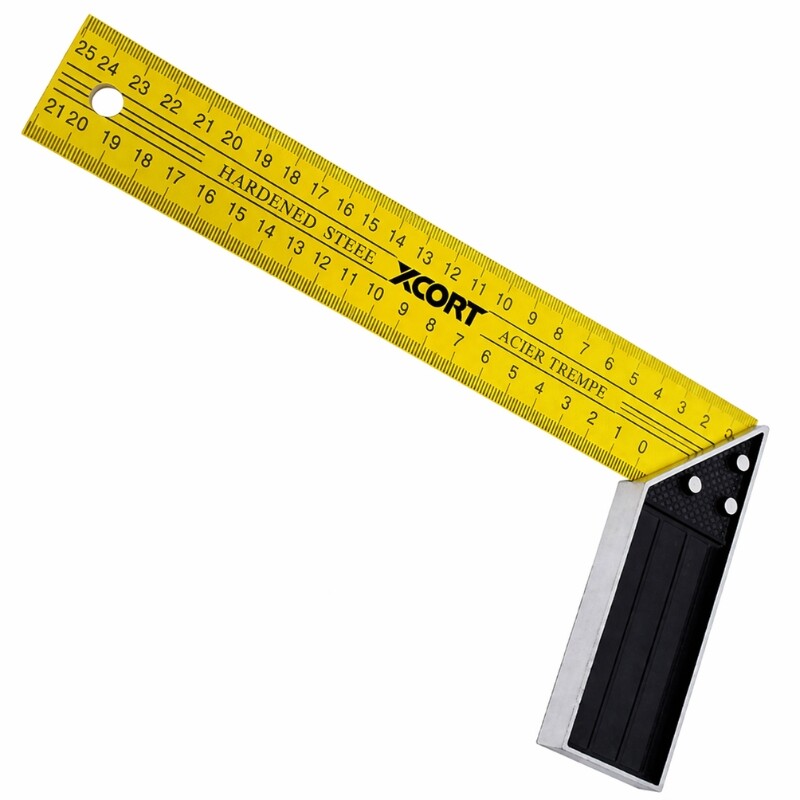 XCORT ESCUADRA DE ALUMINIO C/REGLA 300MM Xcort Escuadra De Aluminio C/regla 300mm