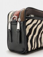 Bolso Bandolera Detalles De Piel marron