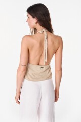 Top Tejido Maddy Beige Lurex