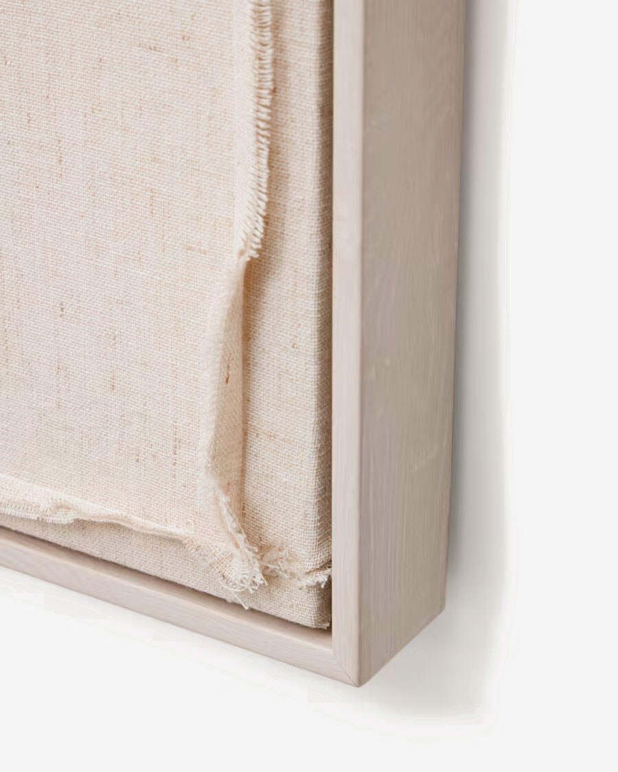 Cuadro Maha blanco con línea horizontal 52 x 72 cm