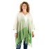 PONCHO XS-XL BEIG/VERD