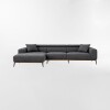 Sofá con chaise DUNA TELA Gris - IZQUIERDO