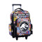 Mochila Jurassic Park c/Carro Jurassic World Negro - Multicolor