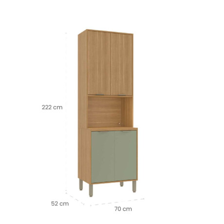 Armario Despensa para microondas 4P Color Alecrim
