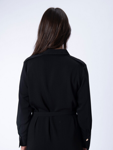 Vestido camisero Negro