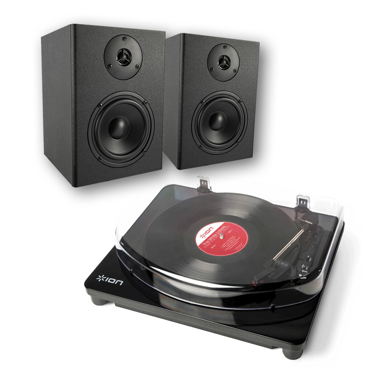 Pack Bandeja De Vinilo Ion + Monitores M4 Lexsen 