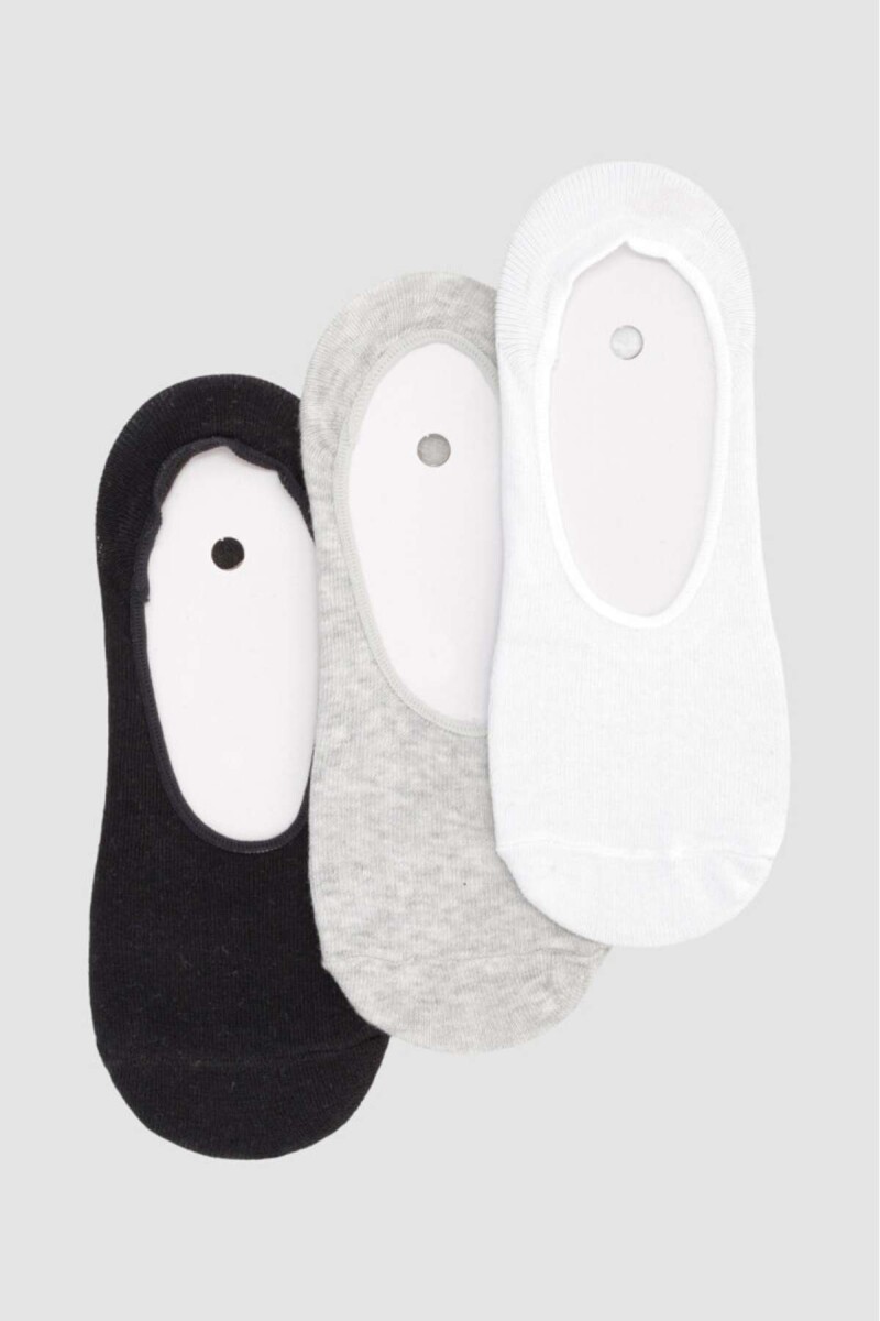 Pack x 3 medias invisible algodón en colores lisos - Variante 39 