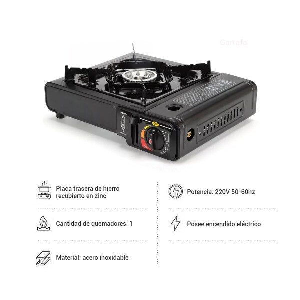 Anafe estufa gas 1 hornalla cocina portatil estuche camping garrafa Imback Anafe estufa gas 1 hornalla cocina portatil estuche camping garrafa Imback