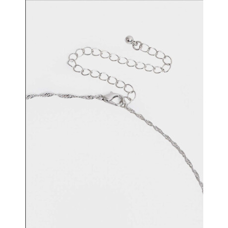 Set De Collar Y Aros Con Strass Plateado