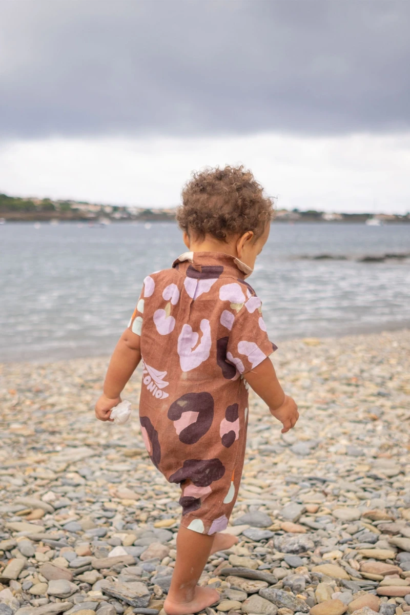 BABY LINEN SHIRTSUIT Caramelo