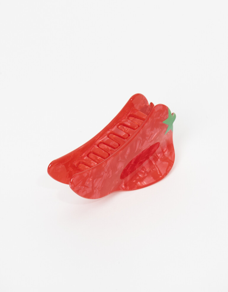 Broche Acrilico Broche Pimiento Foodie - Rojo Medio