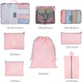 Kit Organizador de Viaje 8 Piezas Rosa
