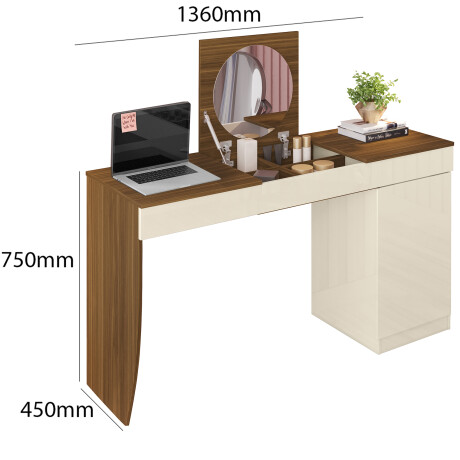 TOCADOR MDF MARRON CRYSTAL