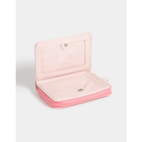 Billetera Cuerina Estampada Rosa Viejo