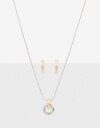 Bijouterie Set Sets temáticos Set De Collar Y Aros Metal Biplating - Dorado