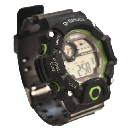 Reloj Deportivo de Pulsera Waterproof Pantalla Luz p/ Hombre Verde