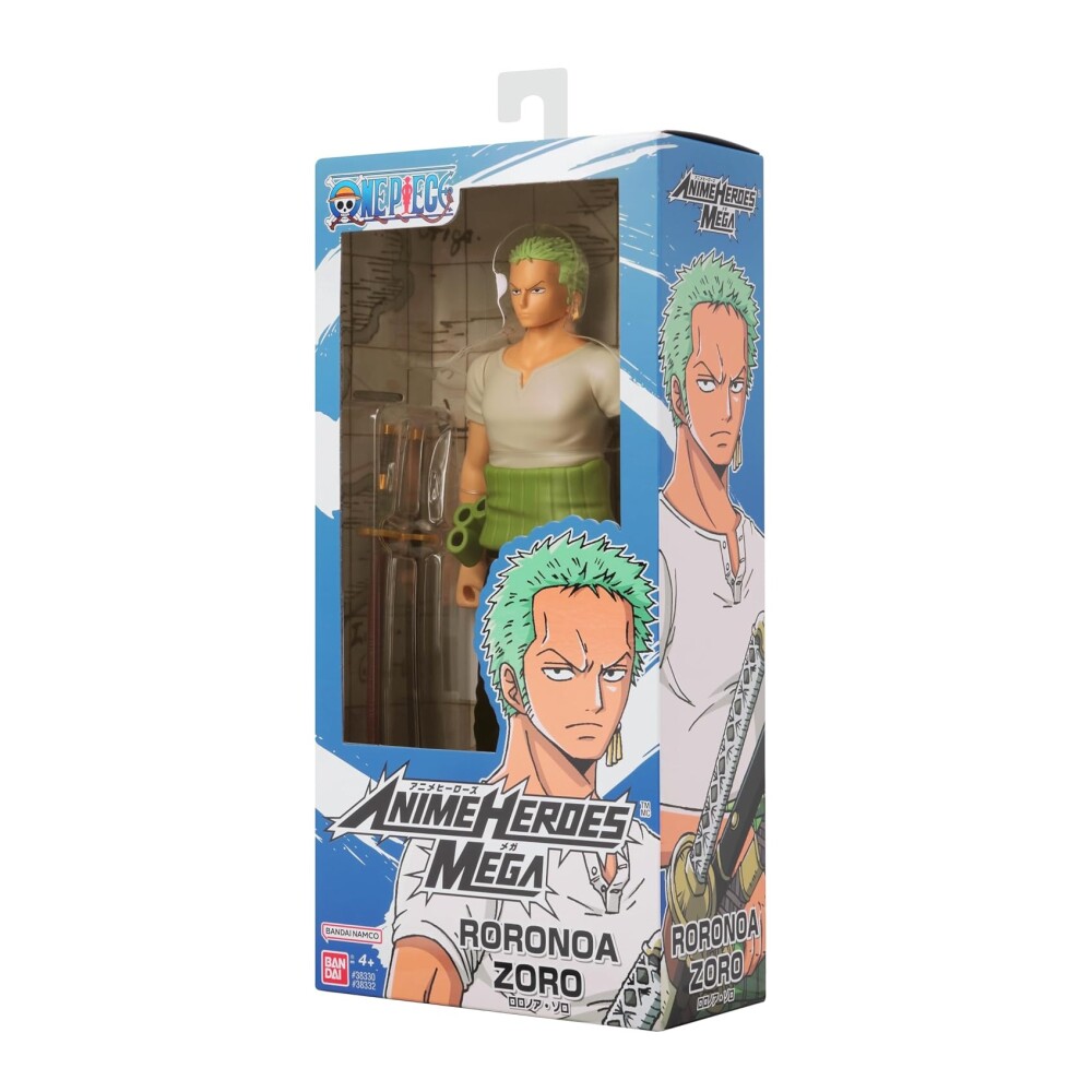 Anime Heroes Mega One Piece Zoro 30 cm Articulado Bandai BANDAI ANIME HEROES ONE PIECE FIGURA RORONOA ZORO 30 CM ARTICULADA