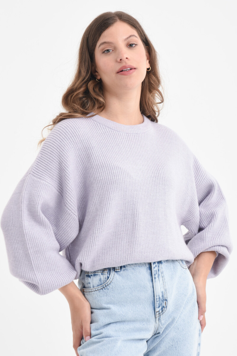Sweater de punto balloon Lila
