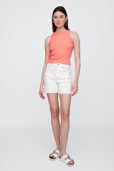Musculosa Crop Mujer Neon Hot Lava