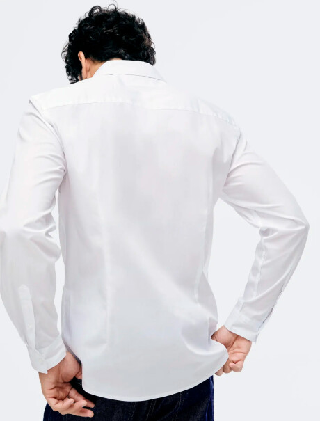 CAMISA MANGA LARGA SUPER SLIM BLANCO